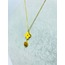 Zincirli Çiçekli Çelik Kolye, 40 cm Gold