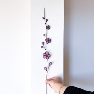 Sakura / Duvara asılan vitray çiçek