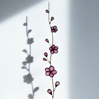Sakura / Duvara asılan vitray çiçek