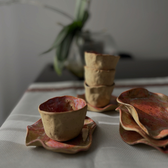 Terra Rose Fincan ve Tabağı