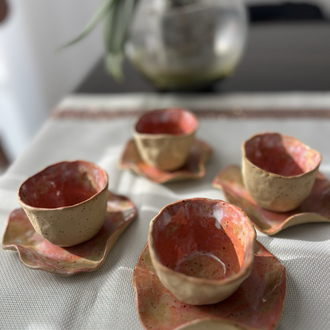 Terra Rose Fincan ve Tabağı