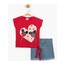 Minnie mouse kız çocuk şortlu takım