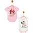 Minnie Mouse lisanslı kız bebek 2'li badi