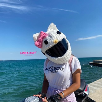 Karakter Tasarımlı Motorsiklet Kask Kılıfı,Eğlenceli Kask Koruyucu,Motor Kaskı Üzerine