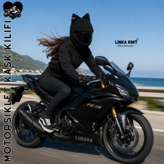 Kara Kedi Motorsiklet Kask Kılıfı,Eğlenceli Kask Koruyucu,Motor Kaskı Üzerine