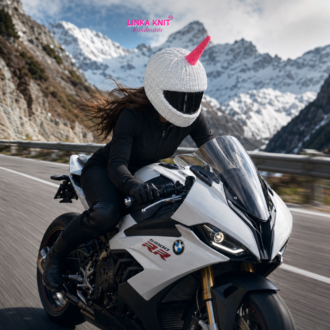 Pembe Unicorn Motorsiklet Kask Kılıfı,Eğlenceli Kask Koruyucu,Motor Kaskı Üzerine