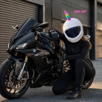 Rainbow Unicorn Motorsiklet Kask Kılıfı,Eğlenceli Kask Koruyucu,Motor Kaskı Üzerine
