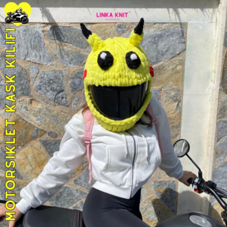 Karakter Tasarımlı Motorsiklet Kask Kılıfı,Eğlenceli Kask Koruyucu,Motor Kaskı Üzerine