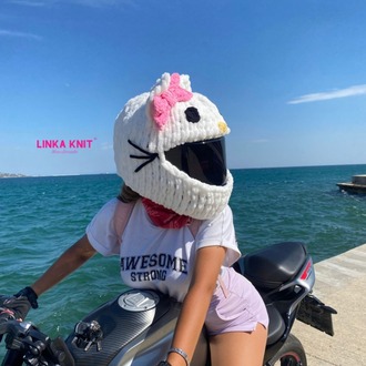 Karakter Tasarımlı Motorsiklet Kask Kılıfı,Eğlenceli Kask Koruyucu,Motor Kaskı Üzerine