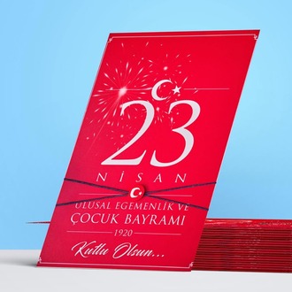 23 Nisan Bileklik Kart- Ay Yıldız