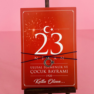 23 Nisan Bileklik Kart-Metal Ay Yıldız