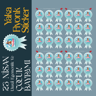 23 Nisan Fiyonk Yaka Sticker