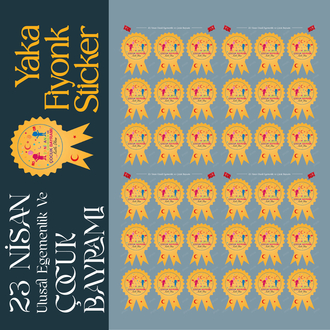 23 Nisan Fiyonk Yaka Sticker