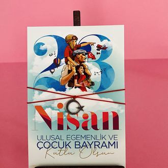 23 Nisan Bileklik Kart-Metal Ay Yıldız