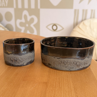 MAGMA / stoneware bowl & mug