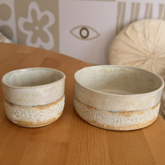 MAGMA / stoneware bowl & mug