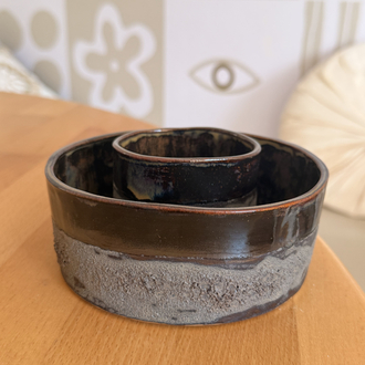 MAGMA / stoneware bowl & mug