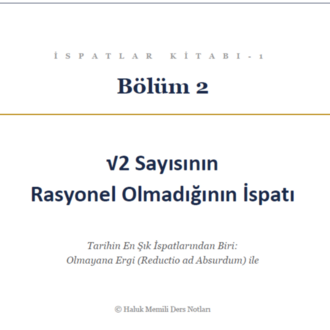 Kök 2 - İspatlar Kitabı 1 - Bölüm 2 (Dijital Ürün)