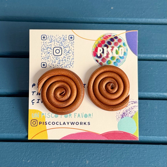 Mother Earth Pachamama Studs - Copper