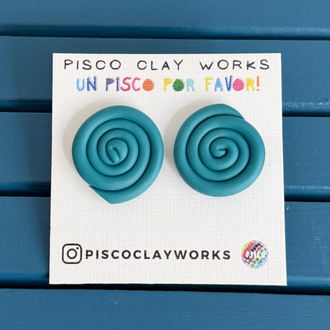 Mother Earth Pachamama Studs - Duck Blue