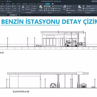 Benzin İstasyonu Projesi (Premium) DWG İndir