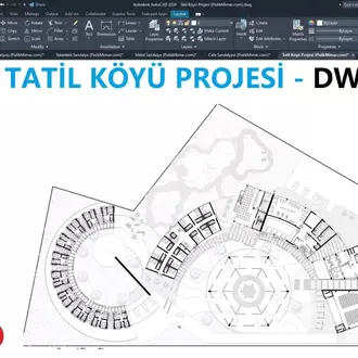 Tatil Köyü Projesi Kat Planları (Premium) – DWG İndir
