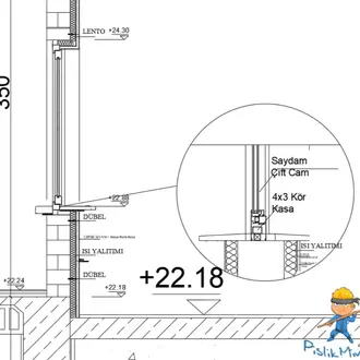 Yeşil Çatı - Cephe Sistem Kesit Çizimi
