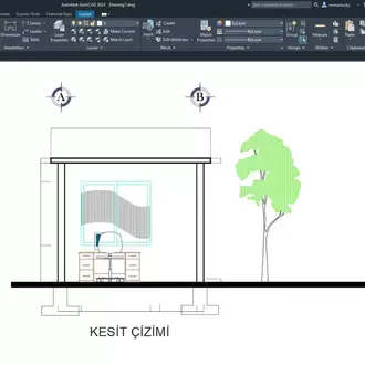 Güvenlik Kulübesi Projesi – DWG Çizim Seti