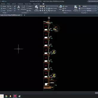 1/20 Ölçek Cephe Sistem Detayı – PDF Çizim Seti (DWG İNDİR)