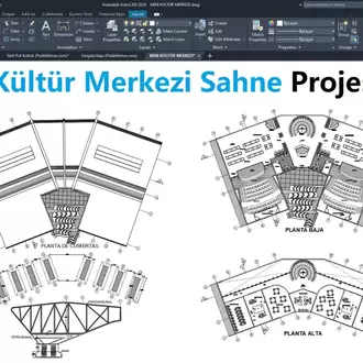 Kültür Merkezi Sahne Projesi (DWG)