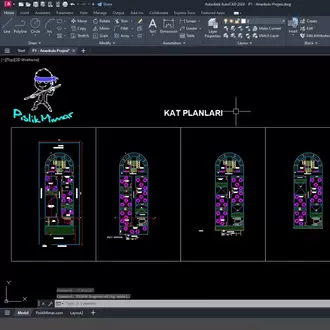 3 Katlı - Anaokulu Projesi (AutoCAD DWG İndir)