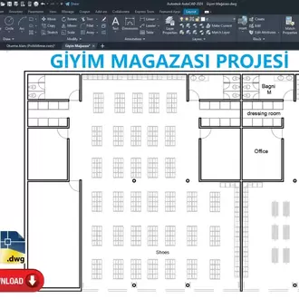 Giyim Mağazası Projesi - DWG İndir
