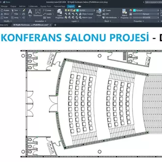 80 Kişilik - Konferans Salonu Kompleksi (DWG İNDİR)