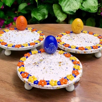 Sarı Yumurtali Seramik Sunumluk 16 cm