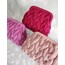 El Yapımı Barbi Pembesi Örgü Clutch Çanta,Kurukafa Desenli Astarlı
