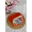 El Yapımı Turuncu Örgü Clutch Çanta,Kedi Desenli Astarlı