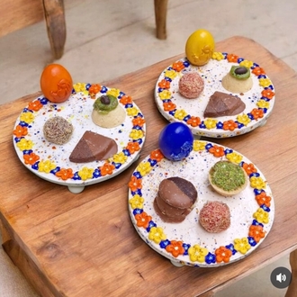 Sarı Yumurtali Seramik Sunumluk 16 cm