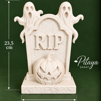 Hayaletli, Balkabakli Rip Mezar Taşı Ham Polyester