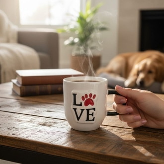 Love Patili El Yapımı Seramik Kupa 