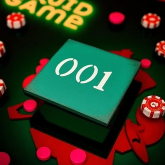 Squid Game 001 Seramik Bardak Altlığı 
