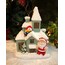 Mint Yeşili Noel Baba ve Kardan Adamlı Christmas Ev