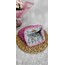 El Yapımı Barbi Pembesi Örgü Clutch Çanta,Kurukafa Desenli Astarlı