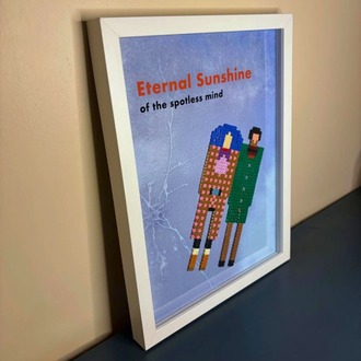  Eternal Sunshine of the Spotless Mind Perler Boncuk Tablo – El Yapımı Piksel Film Posteri