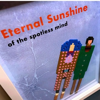  Eternal Sunshine of the Spotless Mind Perler Boncuk Tablo – El Yapımı Piksel Film Posteri