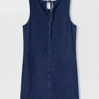 LCW Comfort Bisiklet Yaka Mini Jean Elbise