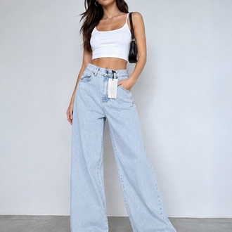 BAYAN WIDE LEG KOT PANTOLON
