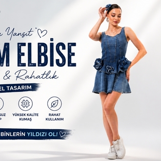 SHİNNY SİSTERS SHARON DENİM ELBİSE