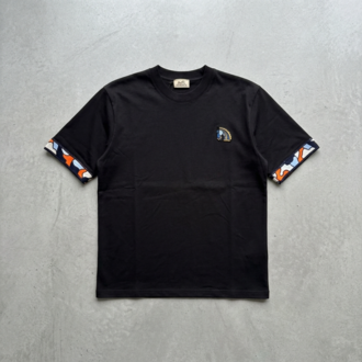 HR Paris Premium At Figürlü Nakışlı Siyah T-Shirt
