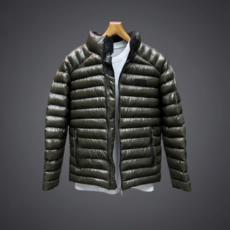 CK Logo Detaylı Parlak Şişme Mont - Premium Seri