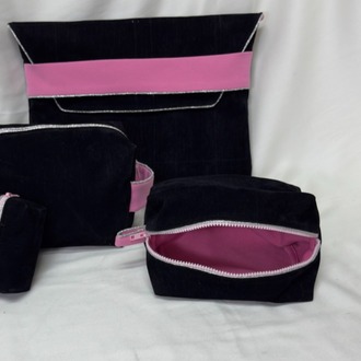 Pomélie Classic Büyük Boy – Kadife Siyah Pembe